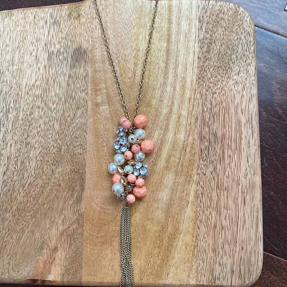 Long cluster necklace